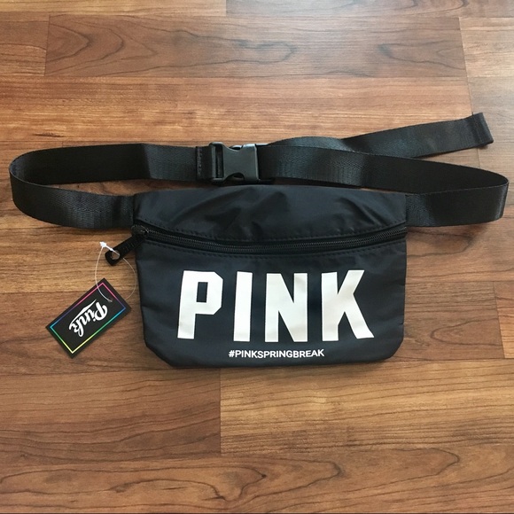 Victoria's Secret PINK Black Fanny Pack Waist Bag - Picture 1 of 3